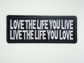 Love the life you live .... , iron-on, 40x100 mm
