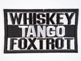 Whiskey Tango Foxtrot, iron-on, 50x85 mm
