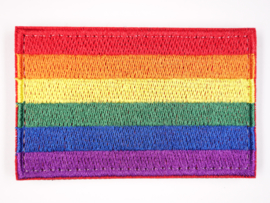 Regenboog vlag, klitteband, 50x80mm