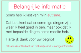 Autisme steunkaart