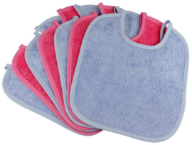 Babyslab blauw of roze incl. borduren