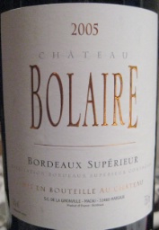 Château Bolaire 2005 | Bordeaux Supérieur