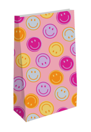 Blokbodemzak M | Smileys roze