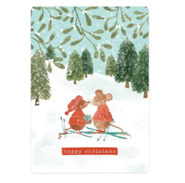 Wenskaart | Kerst | Mistletoe muisjes