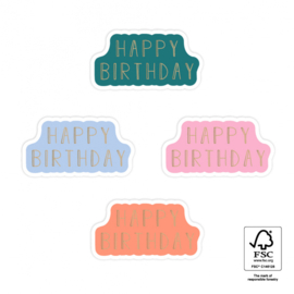 Stickers | Happy birthday | 12 stuks