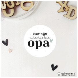 Stickers | Voor mijn allerliefste opa | 10 stuks