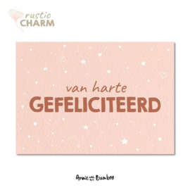 Ansichtkaart | Van harte gefeliciteerd