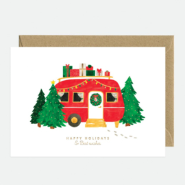 Kerstkaart | Christmas caravan