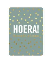 Ansichtkaart | Felicitatie | Hoera zwemdiploma