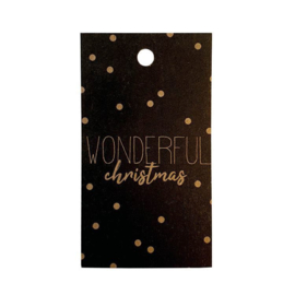 Kadokaart | Wonderful christmas zwart