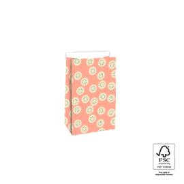 Blokbodemzak S | Smileys orange