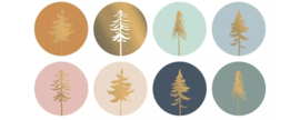 Stickers | Lovely trees | 8 stuks