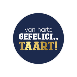 Stickers | Verjaardag | Gefelicitaart! | 10 stuks