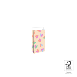 Blokbodemzak XXS | Duo hearts pastel