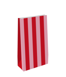 Blokbodemzak M | Rode strepen