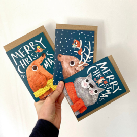 Kerstkaart | Rendier