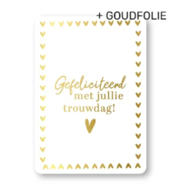 Wenskaart | Huwelijk | Gefeliciteerd met jullie trouwdag!