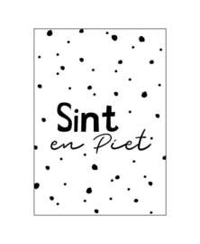 Kadokaart | Sint en piet wit