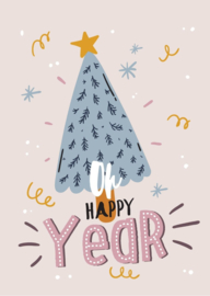 Kerstkaart | Oh happy year