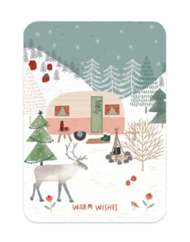Wenskaart | Kerst | Winter caravan