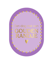 Wenskaart | Huwelijk | Een dag met een gouden randje