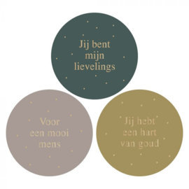 Stickers | Jij hebt een hart van goud | 12 stuks