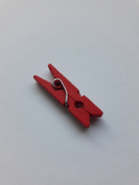 Knijper | rood | 2,5 cm | 10 stuks