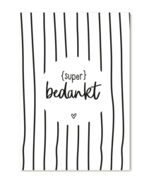 Kleine kadokaarten - bedankt