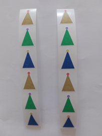 Stickers | Afbeeldingen | party hats blauw | 12 stuks