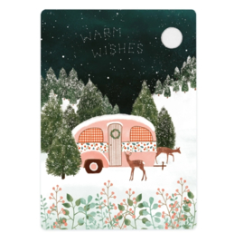 Wenskaart | Kerst | Winter camping