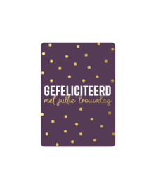 Kadokaart | Gefeliciteerd met jullie trouwdag