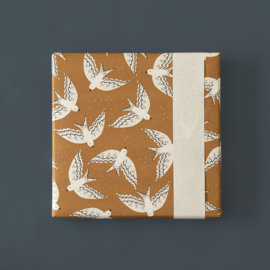 Inpakpapier | Birds cognac | 30 cm