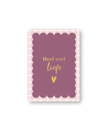 Cadeaukaart | Heel veel liefs! lila
