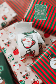 Stickers | kerstmokken | 14 stuks