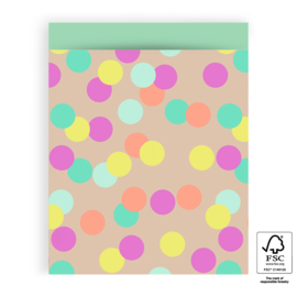 Inpakzakje XL | Grote confetti mint