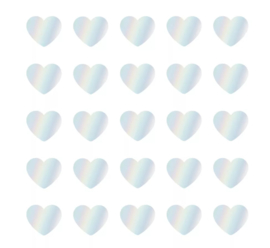 Stickers | Mini hart holografisch | 10 stuks