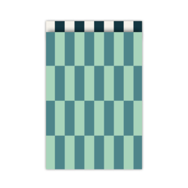 Inpakzakje L | Colorblocking duotone blauw