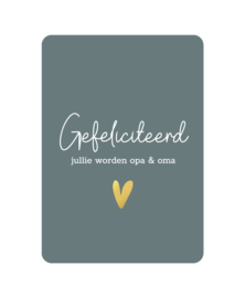 Ansichtkaart | Geboorte | Gefeliciteerd jullie worden opa en oma!