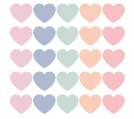 Stickers | Mini hart pastel | 10 stuks