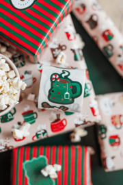 Stickers | kerstmokken | 14 stuks
