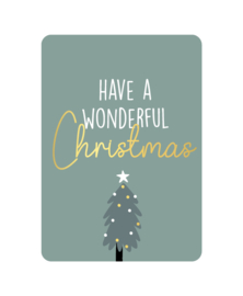 Kerstkaart | Have a wonderful christmas + kerstboom