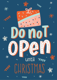Kerstkaart | Do not open until christmas