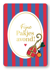 PRE ORDER Wenskaart | Sint | Fijne pakjesavond