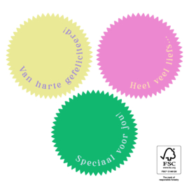 Stickers | Van harte gefeliciteerd! | 12 stuks