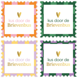 Stickers | Zomaar | Kus door de brievenbus | 12 stuks