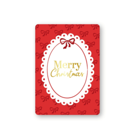 Cadeaukaart | Merry christmas | Rood