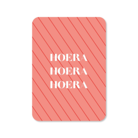 Wenskaart | Felicitatie | Hoera hoera hoera