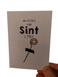 Ansichtkaart | Groetjes van sint en piet