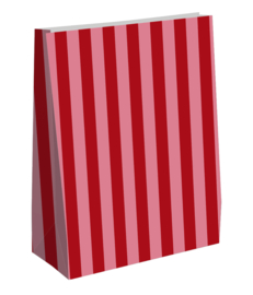 Blokbodemzak XXL | Rode strepen