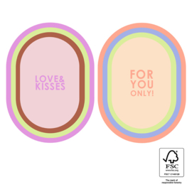 Stickers | Love & kisses | 10 stuks